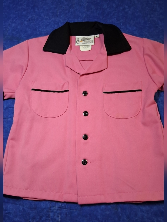 Cruisin USA Other - Pink Black Retro Bowling Shirt ~ Youth Small By Cruisin USA ~ Rockabilly & Rayon